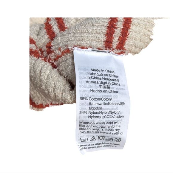 Madewell Kingston Sweater Tank Button-Front Stripes Cream Orange Womens XS - Picture 7 of 8